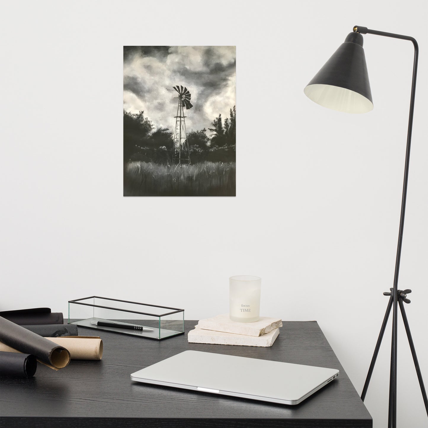 Original ©allahan art "Brother Joseph's Abandoned Windmill" Art Poster
