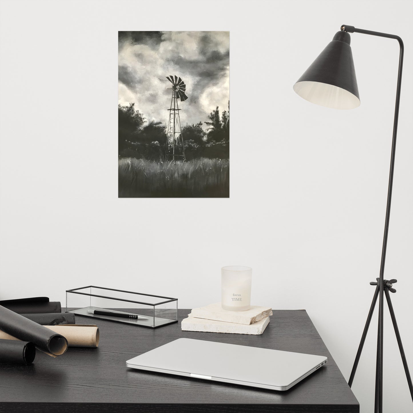 Original ©allahan art "Brother Joseph's Abandoned Windmill" Art Poster