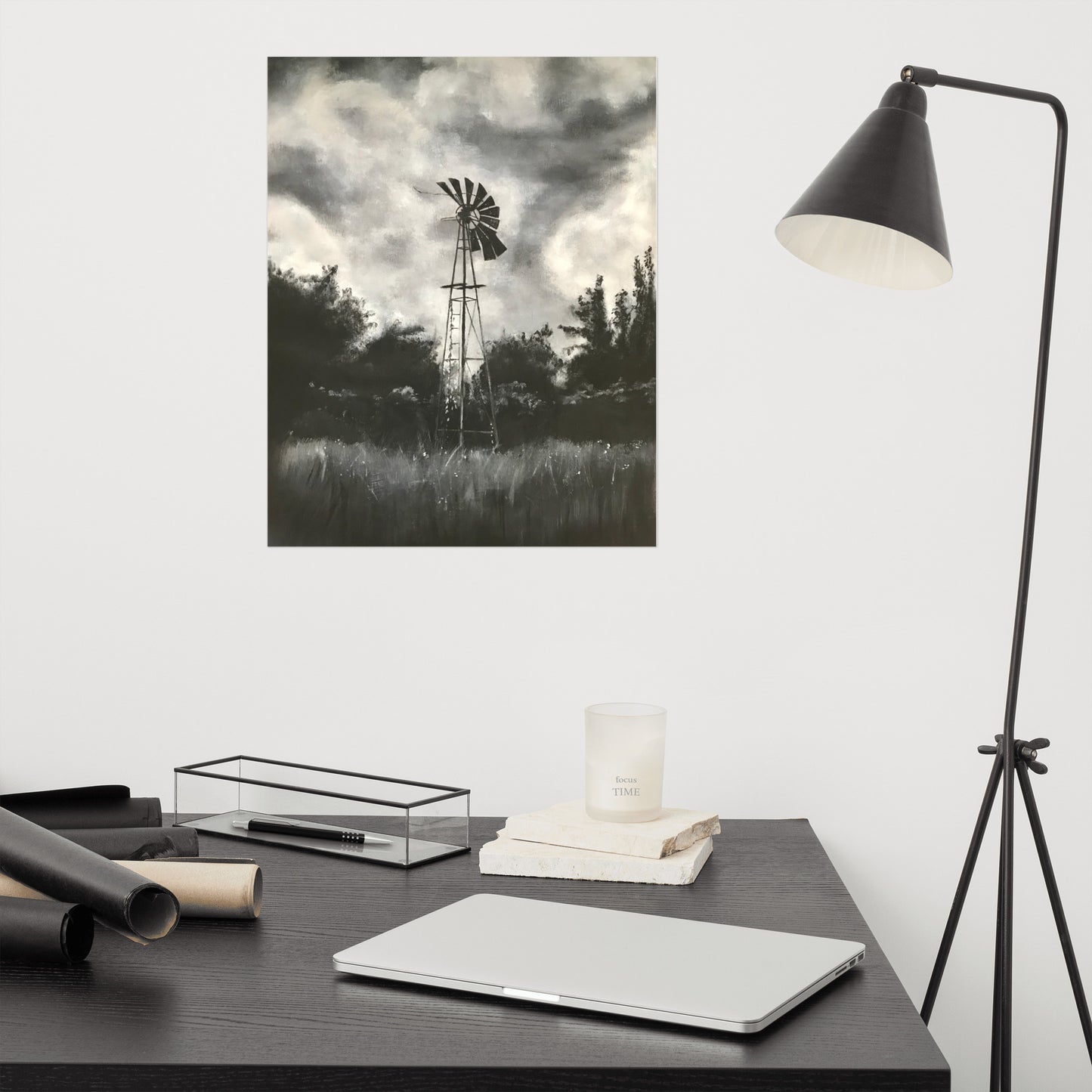 Original ©allahan art "Brother Joseph's Abandoned Windmill" Art Poster
