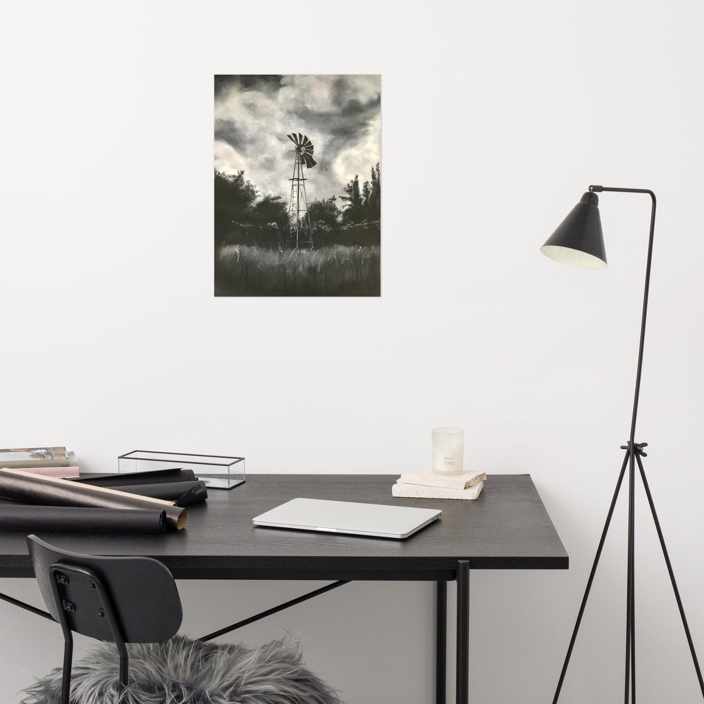 Original ©allahan art "Brother Joseph's Abandoned Windmill" Art Poster